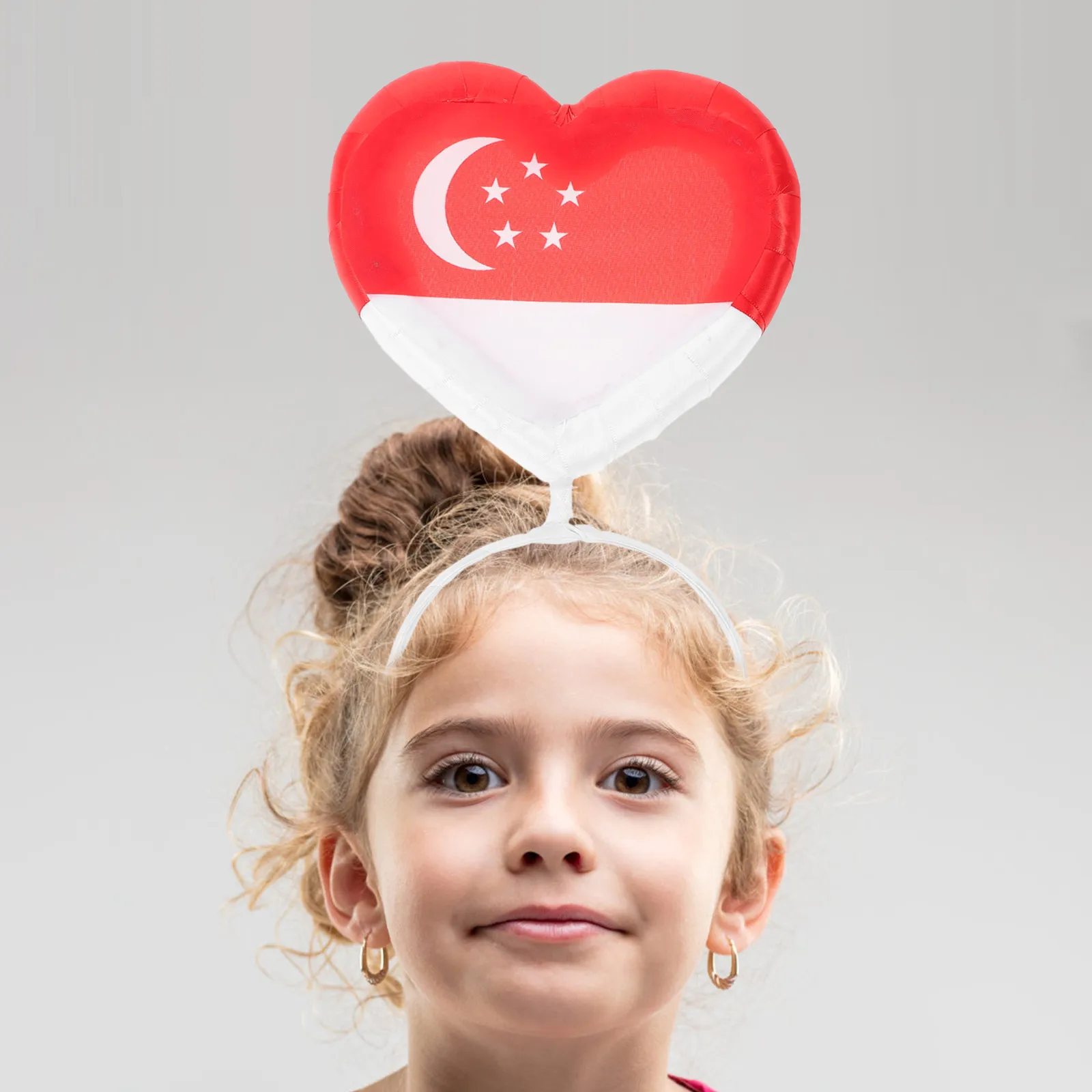 

Adorable Lightweight Singapore Flag Hair Band Party Supplies Festive Headwear Sports Decoration Celebration