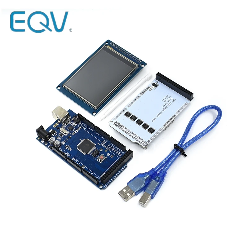 3,2-calowy ekran dotykowy TFT LCD + tarcza TFT 3,2-calowy + Mega 2560 R3 z kablem USB do zestawu Arduino