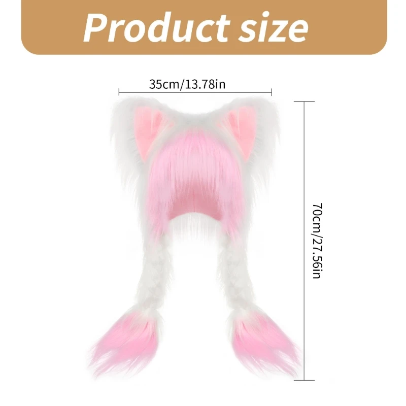 Cosplay Hat Cats Ear Furry Ear for Outdoor Sports for Travel Fitness Workout