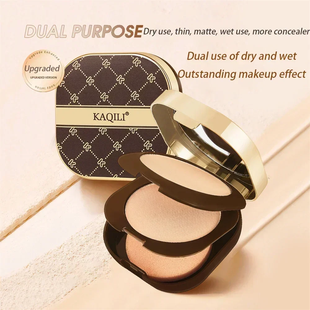 Soft Mist Pressed Powder Silky Smooth Fully Cover Concealer 2 In 1 Natural Lasting Loose Powder Oil Face Contour Setting Makeup