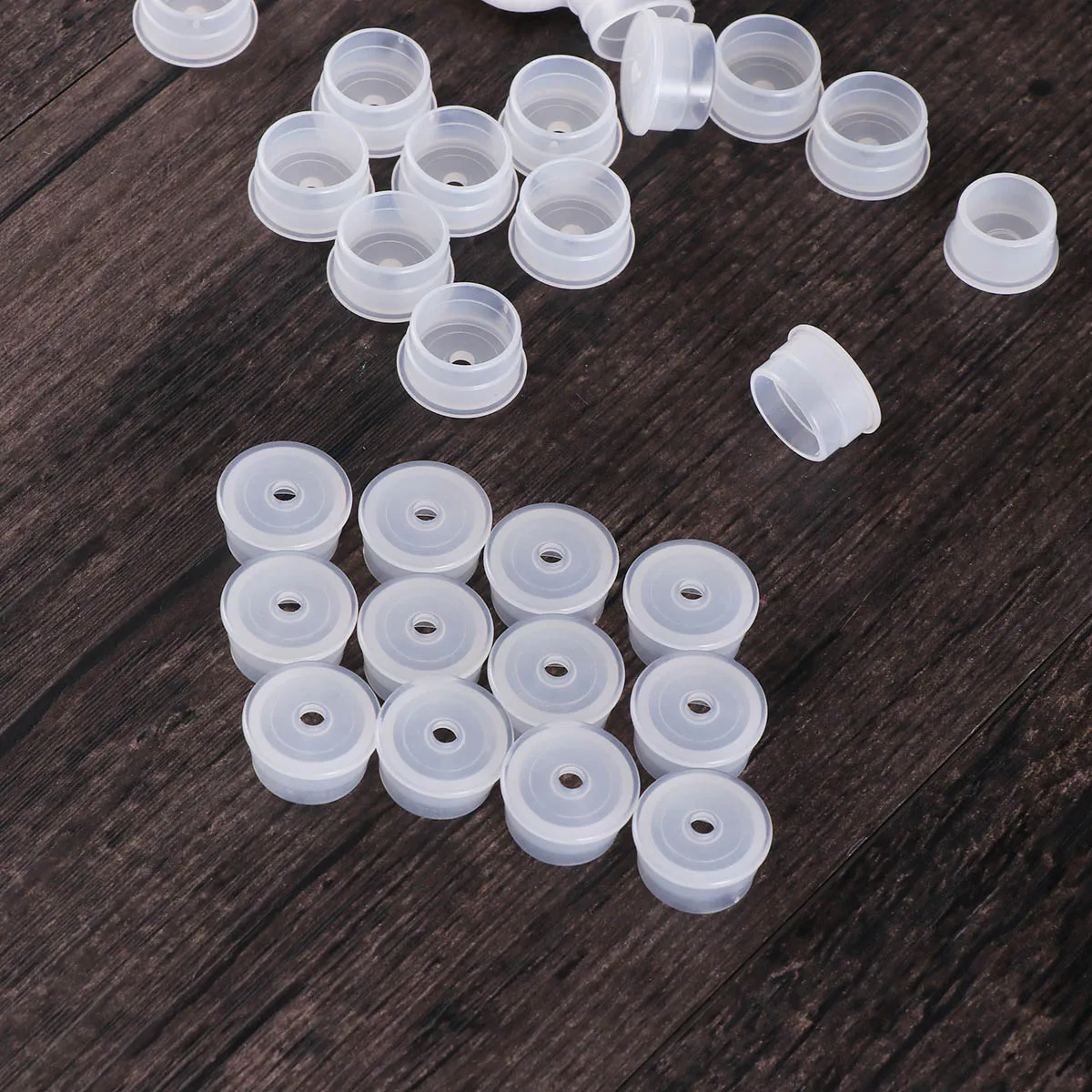 30 szt. Uszczelek zapobiegających przeciekaniu do nakrętek butelek, materiał PP, wielokrotnego użytku, średnica 20 mm, przenośne zaślepki do puszek, narzędzie do pielęgnacji skóry
