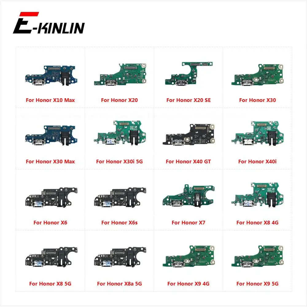 USB Charging Port Dock Plug Connector Charger Board For HuaWei Honor X10 X20 SE X30 Max X30i X40 GT X40i X6 X6s X7 X8 X8a X9