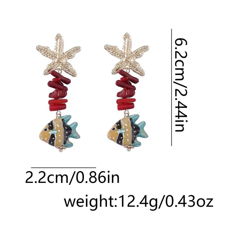 Cute Octopus Earrings Creative Glass Octopus Long Drop Earrings Unqiue Marine Series Design Earrings Wholesale Custom Packaging
