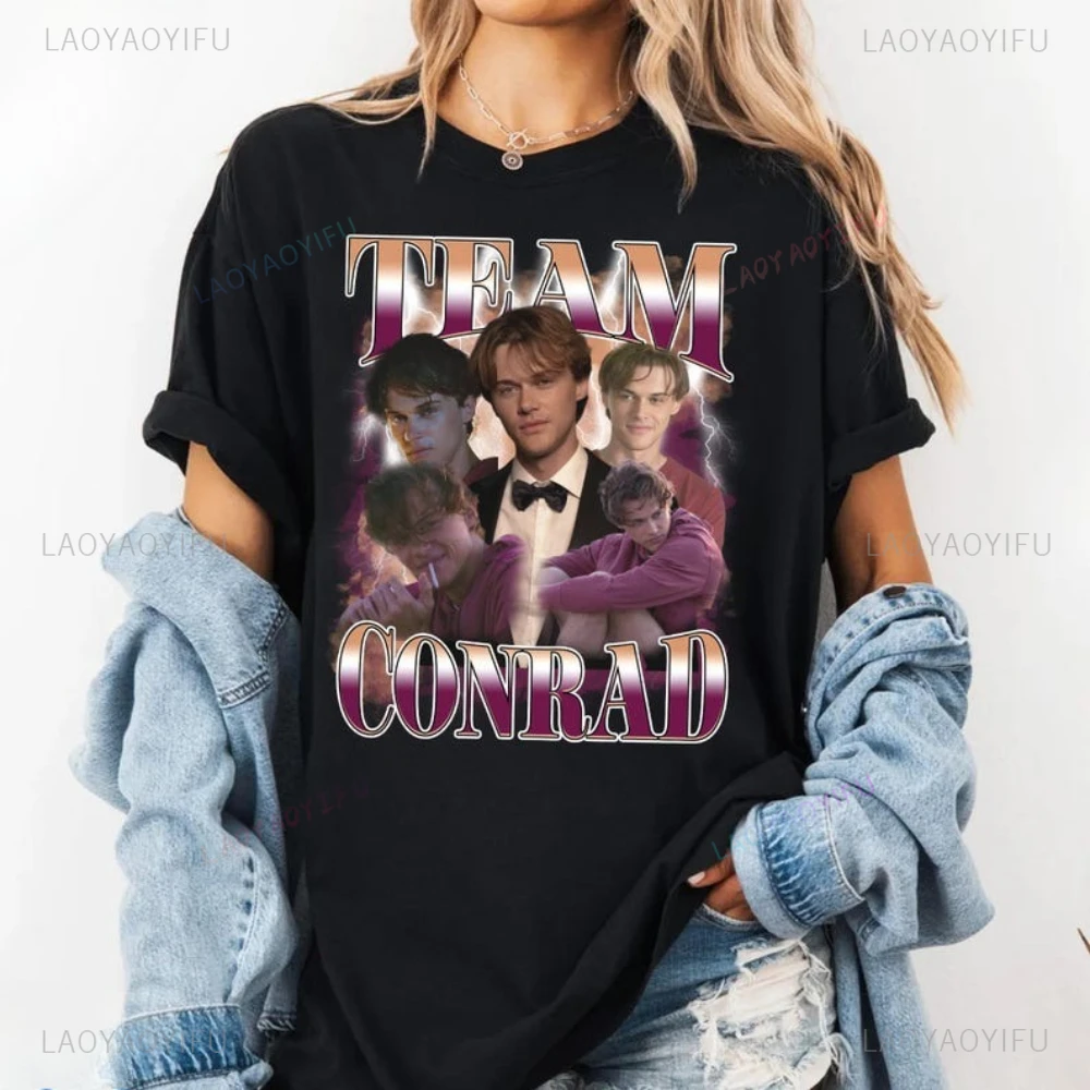 

The Summer I Turned Pretty Team Conrad Graphic T Shirts Vintage 90s Casual Fashion Woman Man Cotton T-shirt Vacation Short-sleev