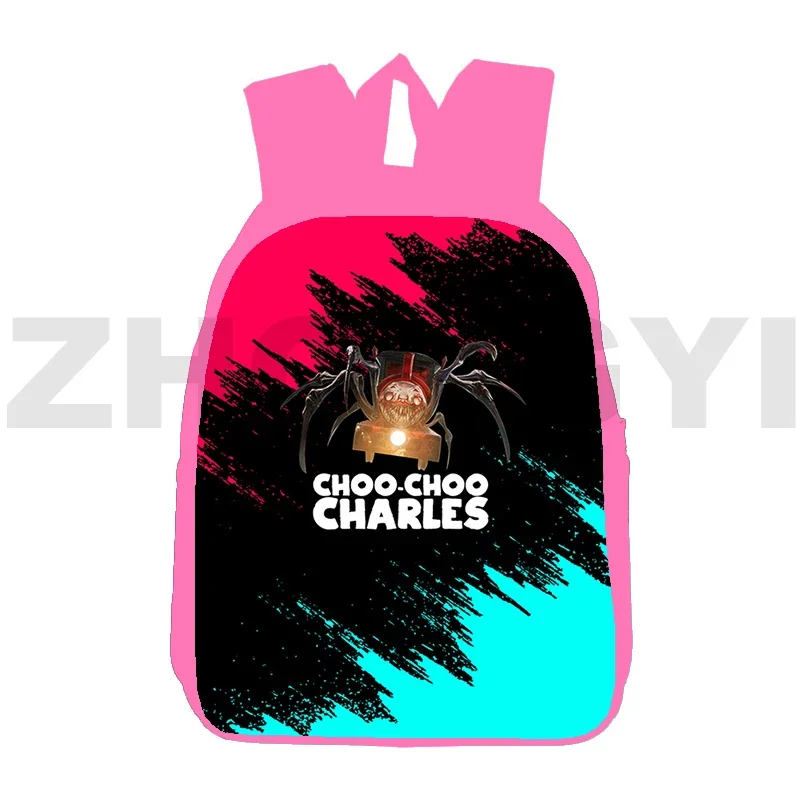 

3D Printed Funny Game Choo-Choo Charles Backpack Rucksack Kindergarten Japanese Korean Fashion Waterproof Nylon Women School Bag