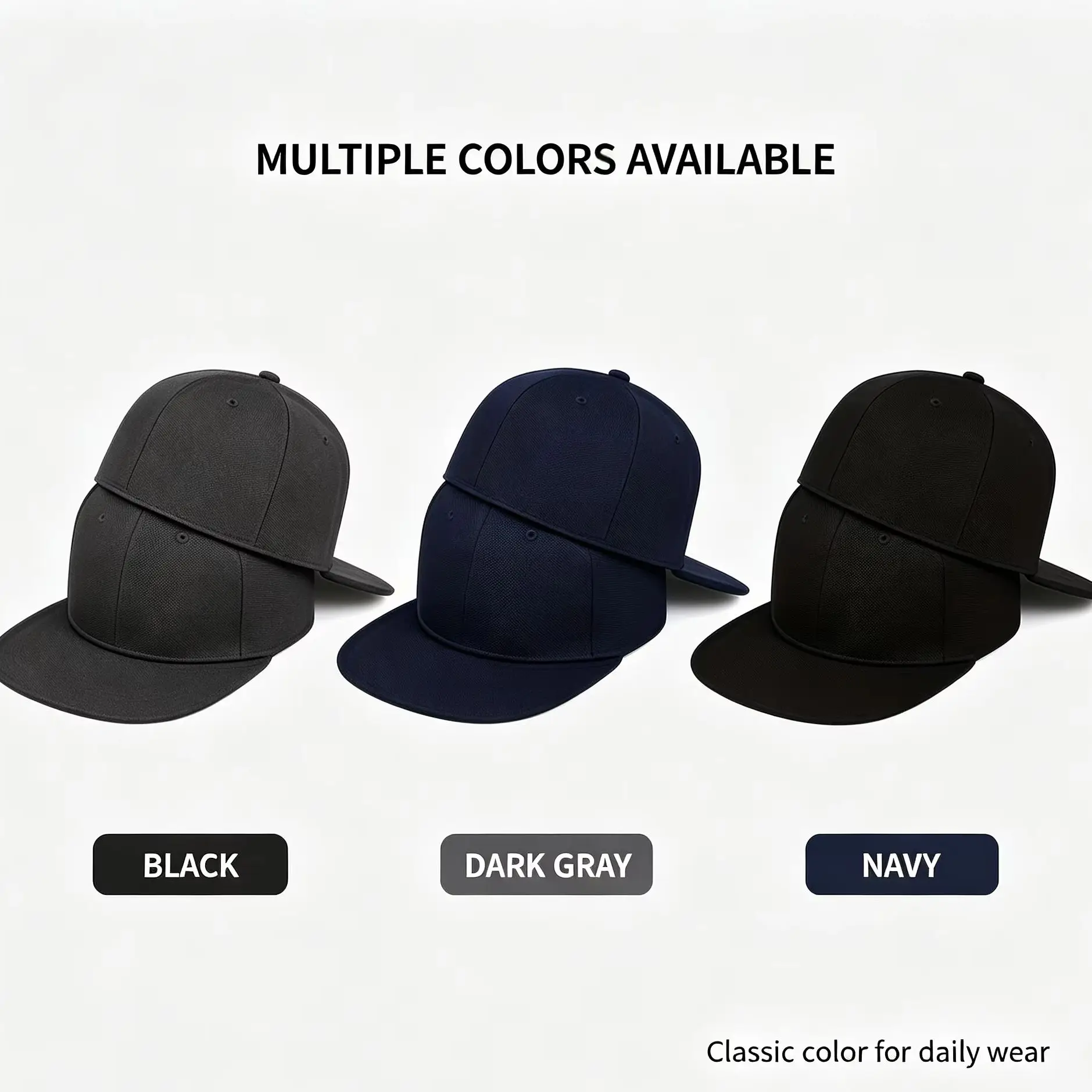 Back Closed Baseball Caps for Men and Women, Big Head and Small Head Hat, High Quality Headwear