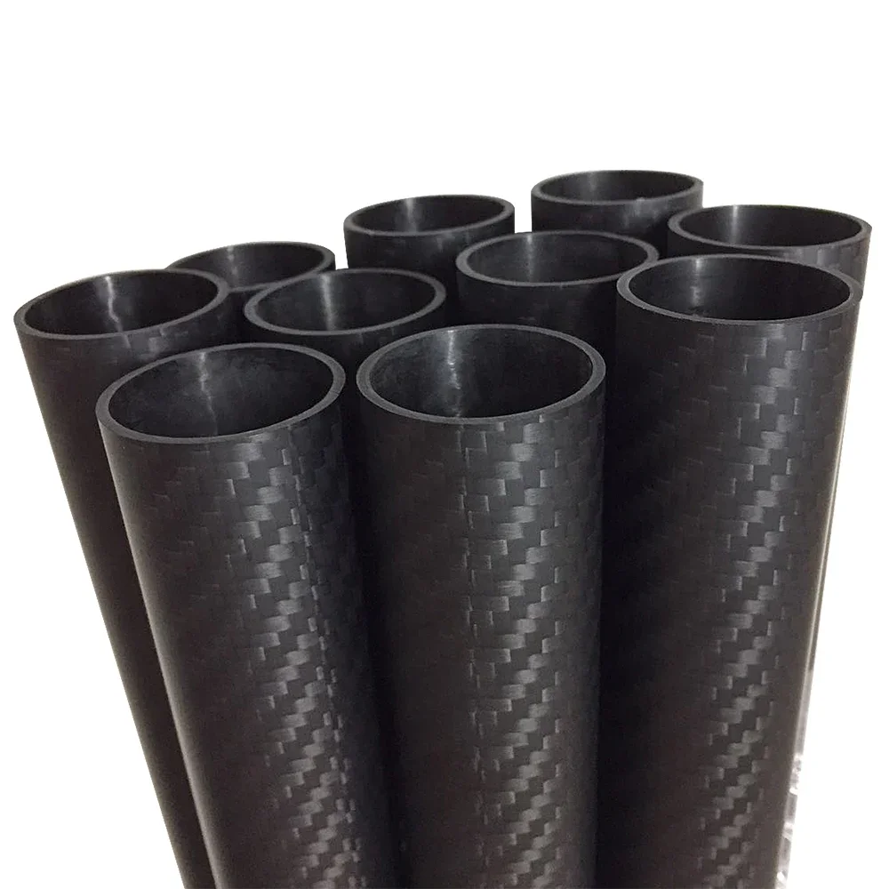 2PCS 3K Carbon Fiber Tube Twill Matte 500mmLength Used for DIY Remote Control Aircraft Accessories RC Model Aircraft Drone Parts