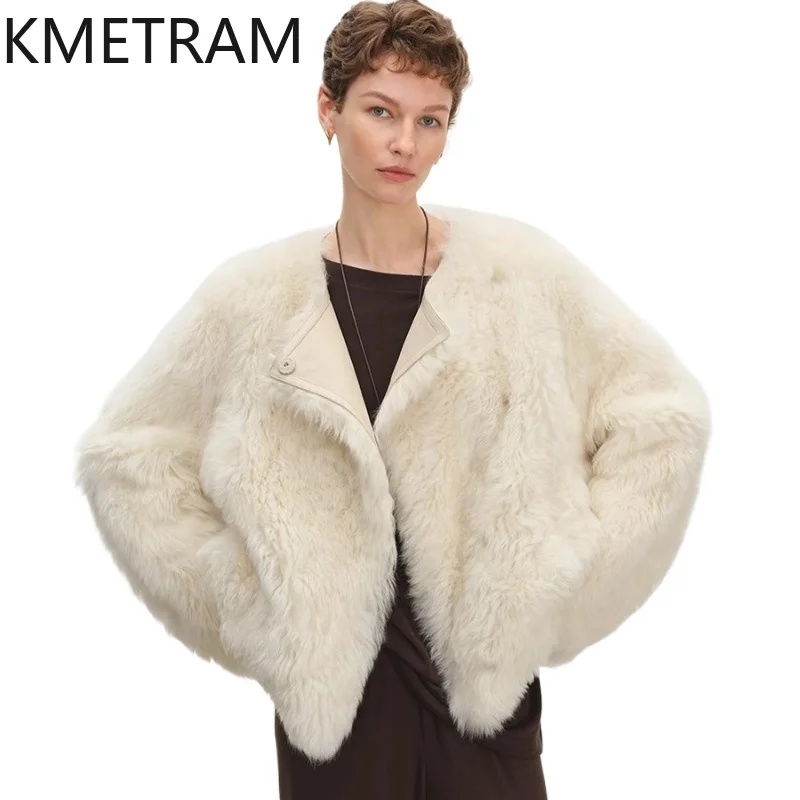 

Двусторонняя меховая куртка из натуральной тосканы, женская короткая шуба из натурального меха, зимняя одежда, роскошные меховые куртки 2025 шуба