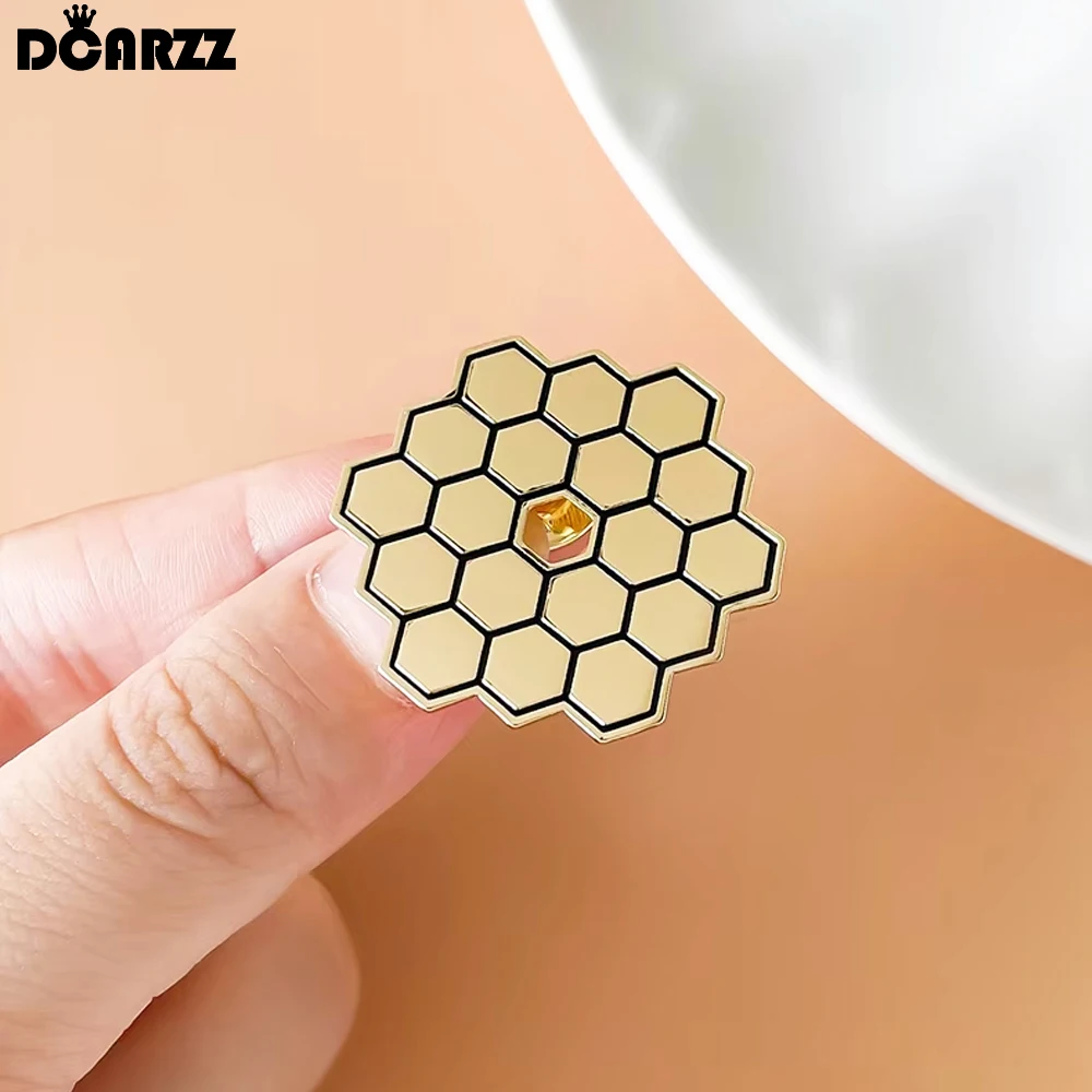 DCARZZ Science James Webb Space Telescope Pin Brooch Astronomy Lapel Beehive Badge Jewelry for Scientific Enthusiast Student