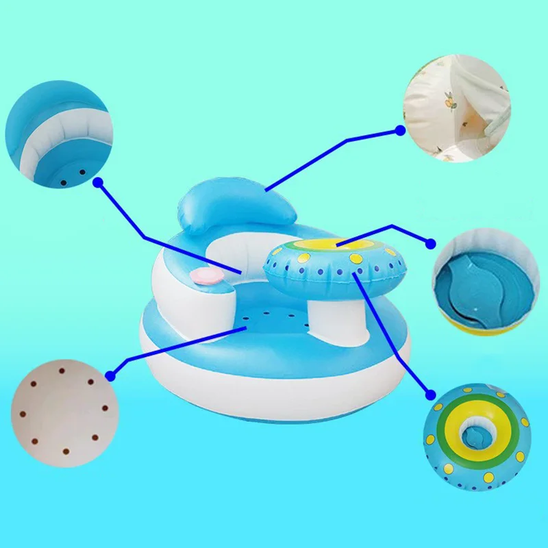 

Inflatable Baby Seats Child Sofas Rocking Chairs Armchair Portable Foldable Baby Feeding Chair Bathing Stool Toddler Seater