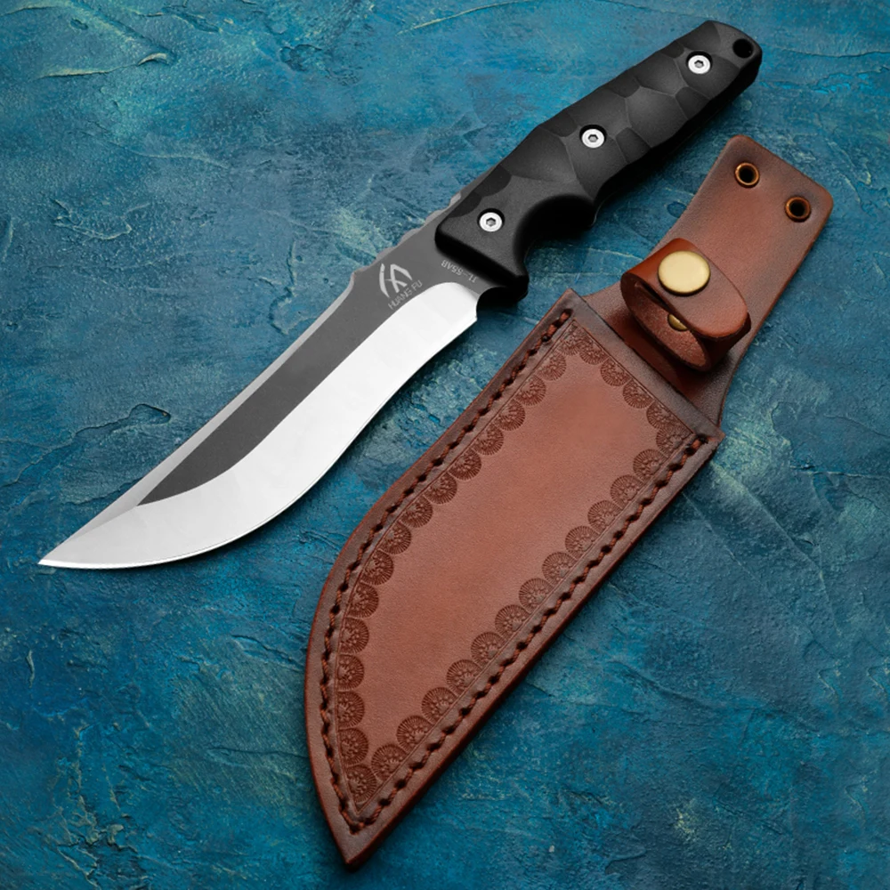 High quality 7CR13MOV steel outdoor knife fixed blade wilderness survival knife men\'s gift rescue knife hiking hunting knife