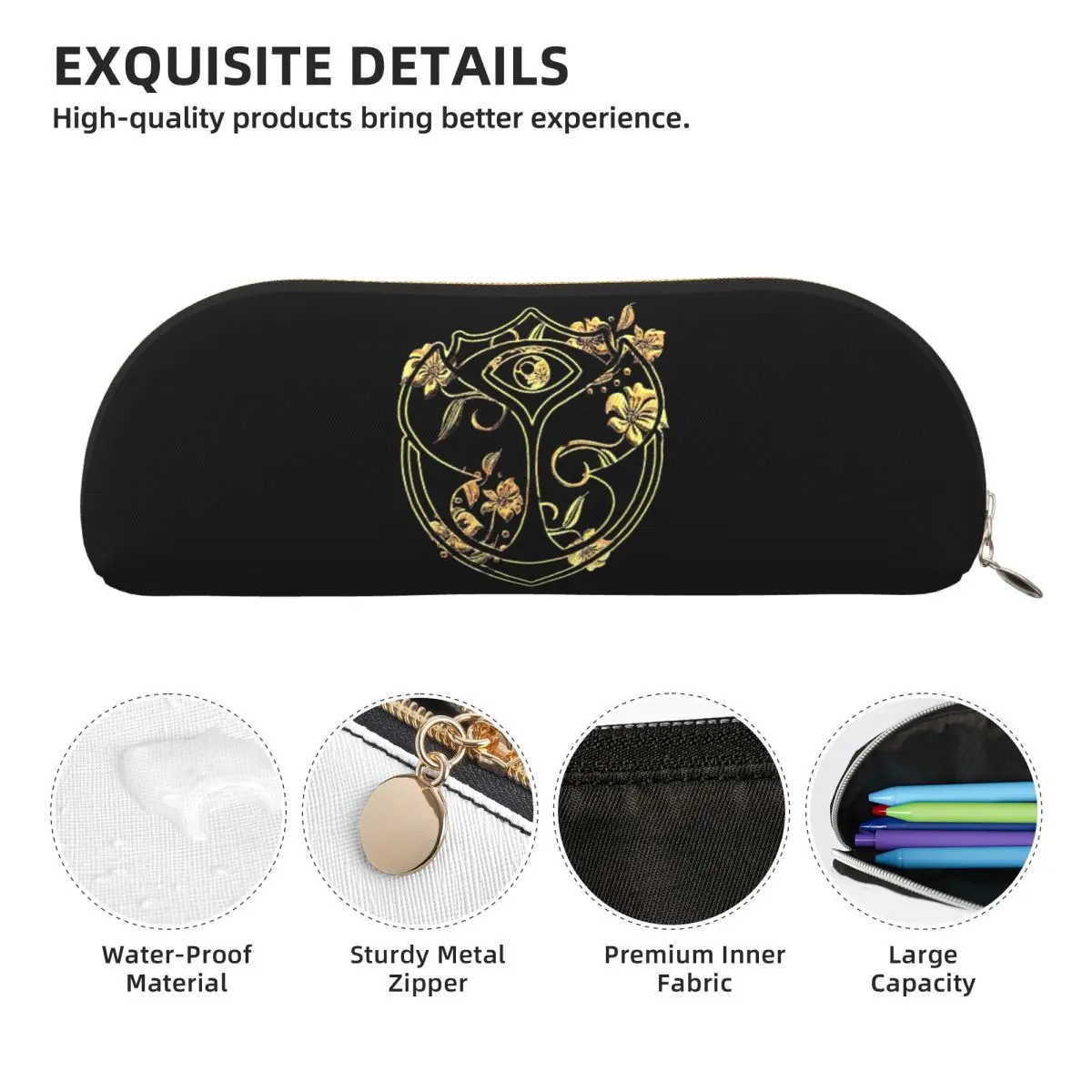 حافظات أقلام الرصاص لمهرجان موسيقى الرقص الإلكترونية البلجيكية من تومورولاند، حامل أقلام كبير للتخزين، صندوق أقلام رصاص لهدايا الأولاد والبنات