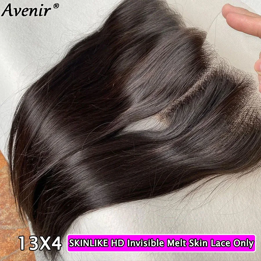 

Avenir 13x4 HD Lace Frontal Only Straight and Body Wave Frontal 100% Human Hair Lace Frontal Lace Only Natural Color Remy Hair