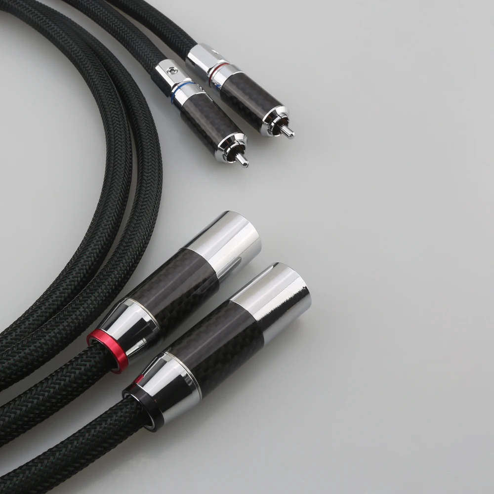 Hot Sale HI-End Copper Silver Mixed RCA To XLR Male Female Balanced Audio Cable HIFI XLR Cable