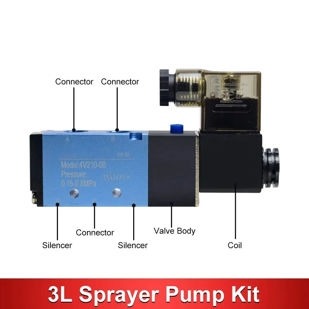 CNC Machine Tool Pneumatic Sprayer Water Pipe Oil Pump Lubrication System Low Pressure Water Spray Transparent 3L Oil Tank