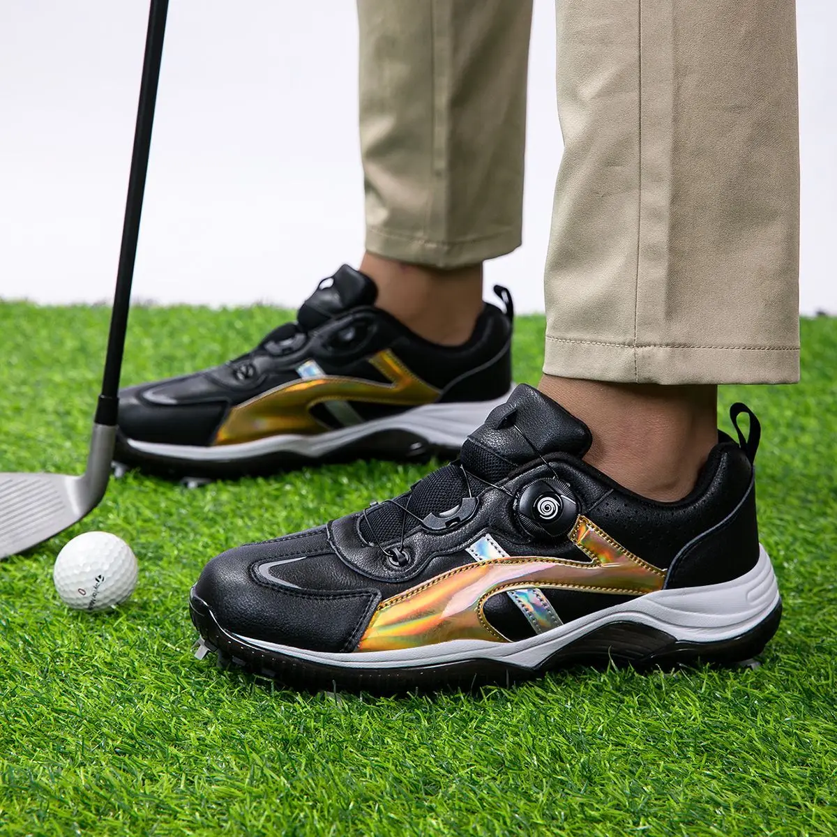 أحذية جولف للرجال، أحذية رياضية سريعة الأربطة للرجال، أحذية جولف احترافية للتدريب، أحذية رياضية للرجال للصالة الرياضية