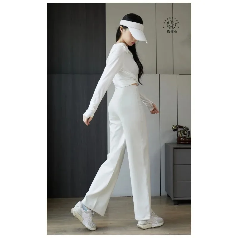 Tall Wide-leg Pants Summer Thin Pants for Women Casual Simple Loose Extended Sports Women's Straight Trousers Extended Section