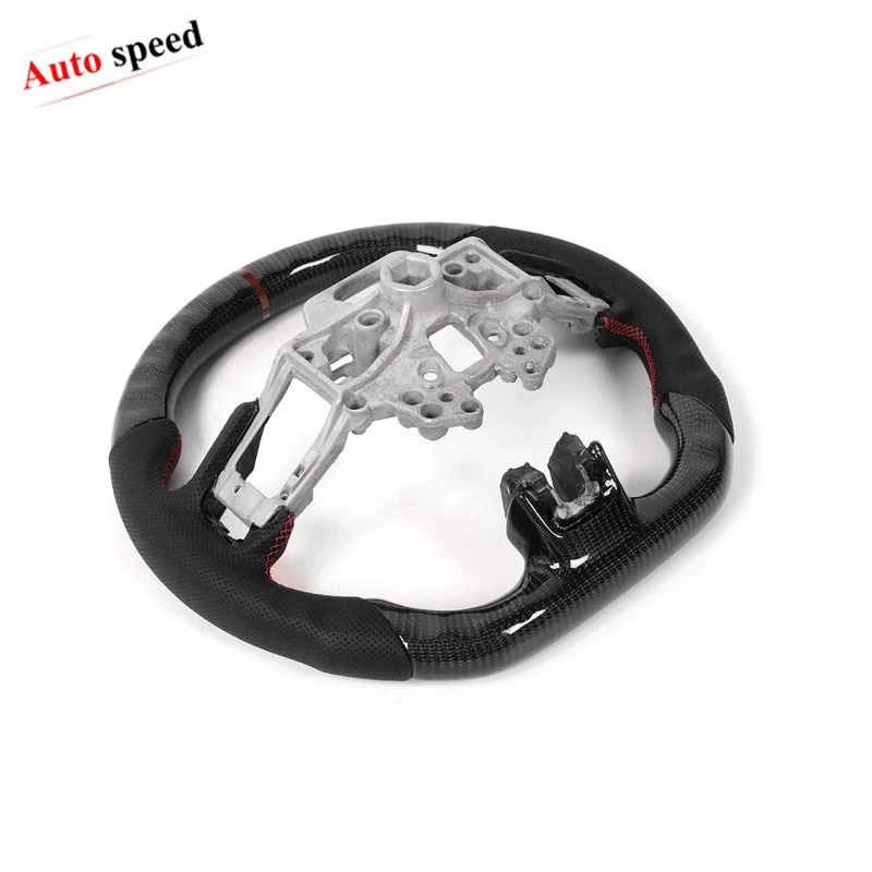 Real Carbon Fiber Steering Wheel for  F ord Mustang 18-23 view 4