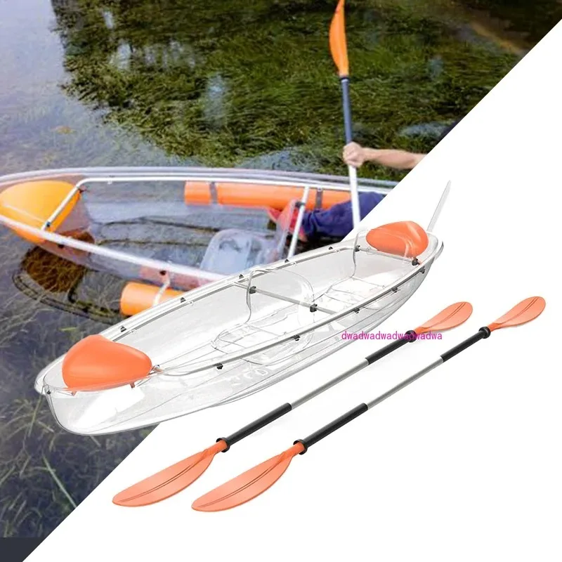 

30 кг прозрачный ПК кристалл ручной гребной лодка одиночный двойной водный развлекательный отель лодки