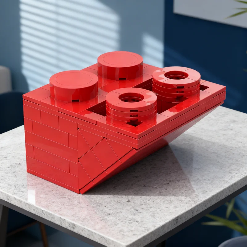 176pcs MOC Upscaled Inverted Slope Model Building Blocks Toys Construction Christmas Gift Education Brick Idea Creative Birthday