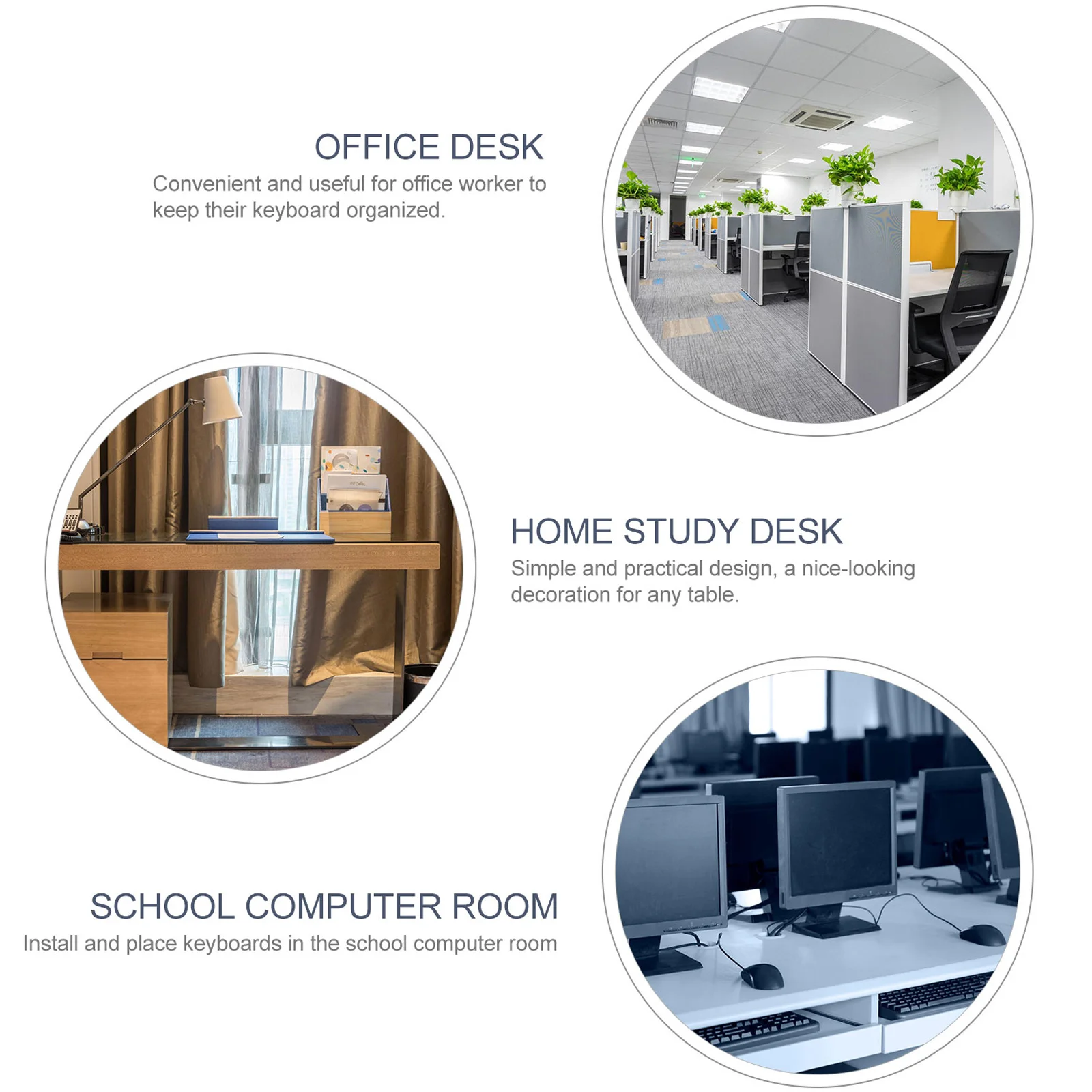 

1Pcs Keyboard Storage Box Drawer Type Under Desk Organizer Hidden Keyboard Drawer Case Compact Storage Box for Office Desktop