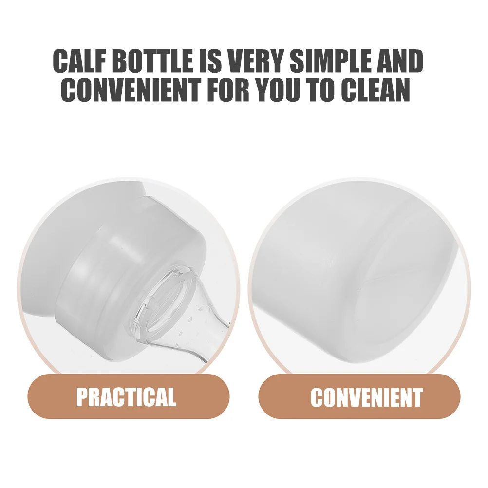 

12Pcs Livestock Milk Bottle Plastic Lamb Feeding Tool Calf Nursing Bottle Goat Feeder Smooth Pacifier Replacement for Animal