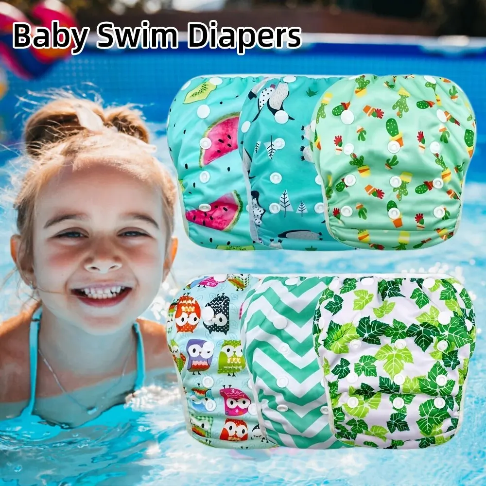 1PC Baby Summer Reusable Adjustable Cloth Diapers Pool Pant Swimming Cover Washable Baby Nappy Swim Diaper