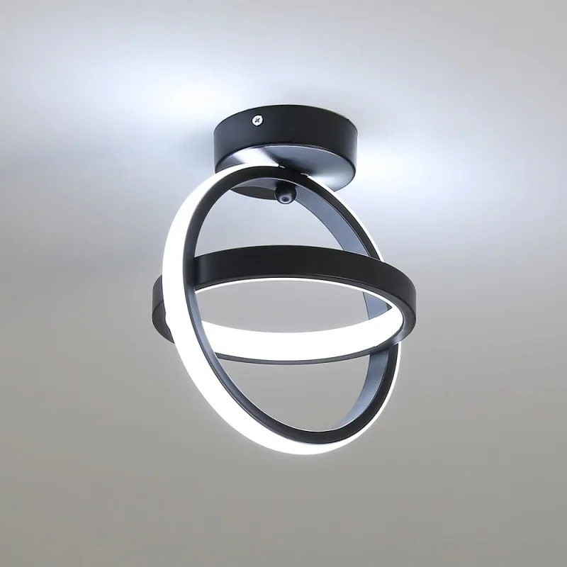 

21W Double Ring Flush Mount Lights, 6000K Chandelier Lamp for Bathroom Livingroom Bedroom Kitchen Hallway