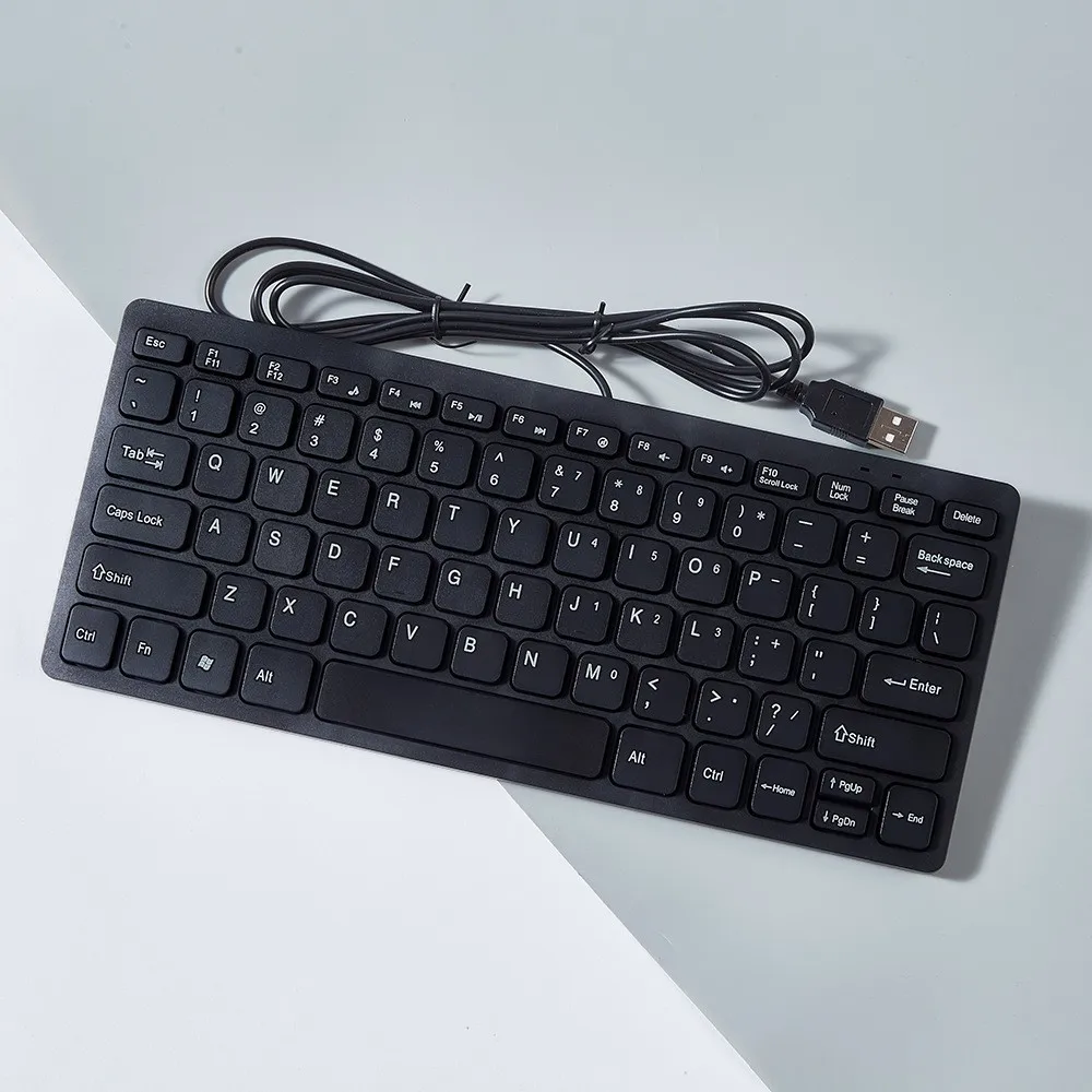 Neutral K1000 Laptop Keyboard USB Cable Chocolate Mini Keyboard 87 Key Multimedia Keyboard Light Thin Silence Waterproof