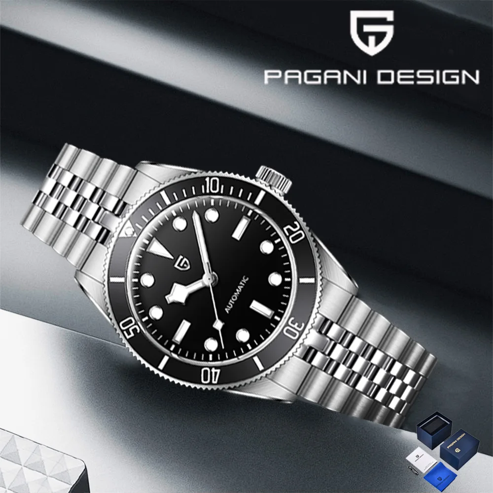 2025 PAGANI تصميم فاخر للرجال ساعة ميكانيكية أوتوماتيكية علوية مرآة الياقوت NH35A ساعة عصرية صندوق هدايا من الفولاذ المقاوم للصدأ 10bar