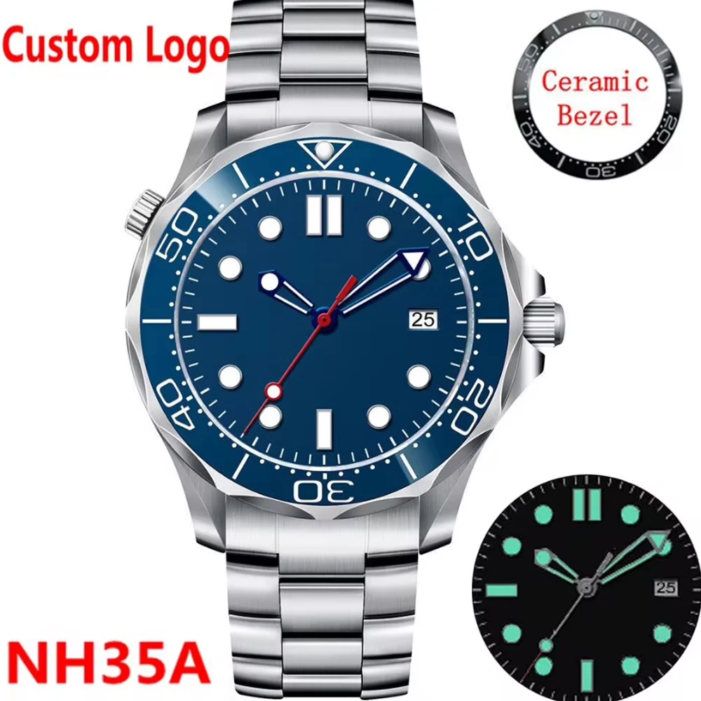 

Luxury NH35 Mechanical Men's Watches 2023 Diver Wristwatches Sterile Ceramic Sapphire Automatic reloj Sport Watches for Men 007