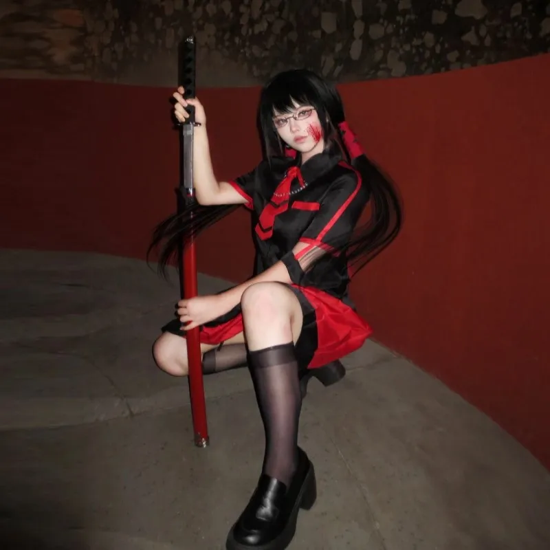 Anime Blood-C Cosplay Kisaragi Saya Cosplay Kostuum pruik Meisje Overhemd Stropdas Rok Dames Dagelijks Schooluniform JK Halloween pak