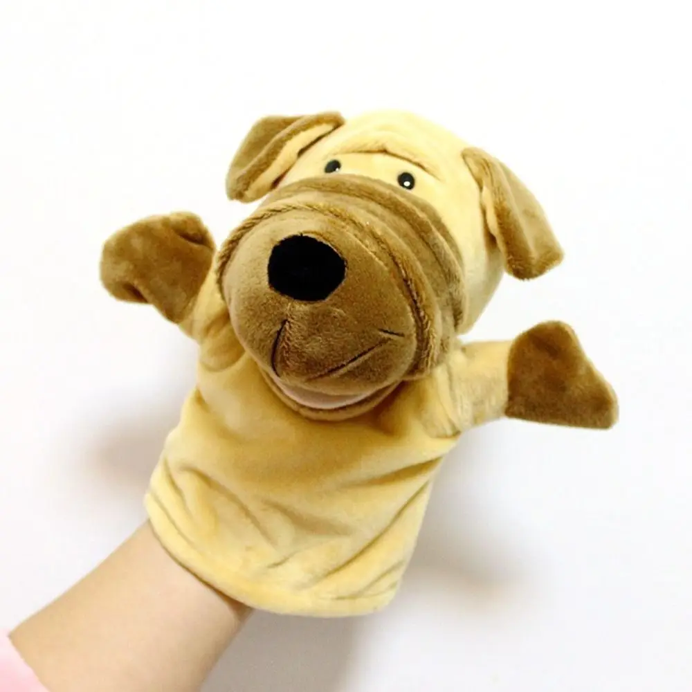 Durable Soft Hand Finger Puppet Cartoon Hippo Pig Plushed Doll Elephant Monkey Cute Baby Educational Toys Narrate
