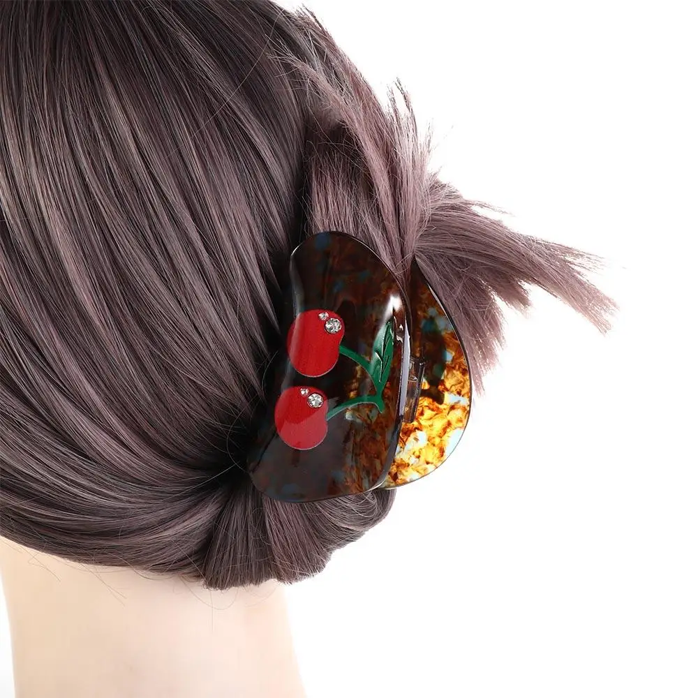 

Coiffure Acetic Acid Little Fresh Fruit Element Women's Accessories Korean Style Hair Clip Cute Shark Clip Cherry Hair Claw