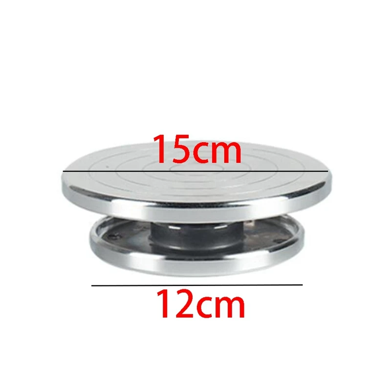 3Pcs 12/15Cm Double Face Use Aluminum Alloy Turntable For Ceramic Clay Sculpture Platform Pottery Wheel Rotating Tools