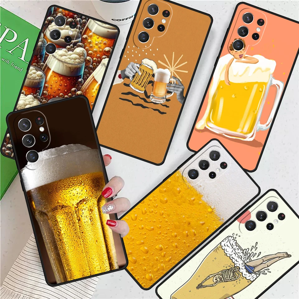 Beers Alcohol Summer Bubble For Samsung Galaxy S24 Ultra S21 S22 S8 S9 S10E Note 10 20 Plus FE S23 Phone case Cover Coque