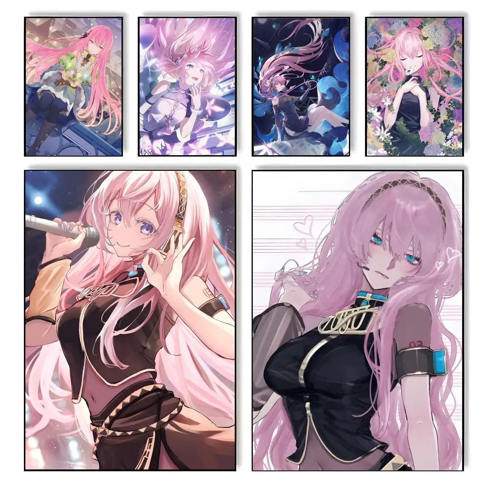 Affiche autocollante vocaloid M-MegurineLukaS, impression artistique élégante, décoration murale pour la maison