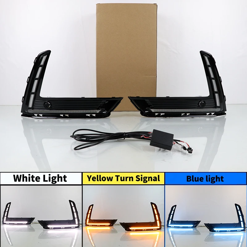 1 Set Car LED Daytime Running Light For Honda CR-V CRV 2023 2024 With Dynamic Turn Signal DRL Daylights Fog Lamp Cover