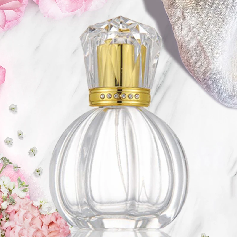 

50ml Clear Glass Perfume Bottle Travel Portable Refillable Spray Bottle Cosmetic Sample Dispensing Container Empty Bottle