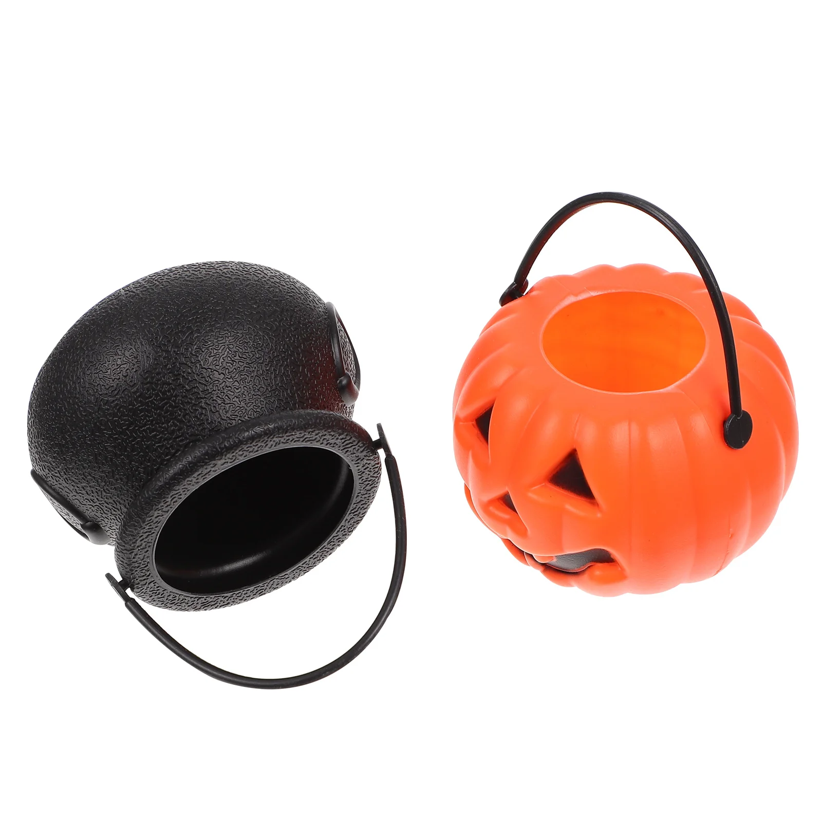 

16 Pcs Jar Mini Pumpkin Bucket Decoration Halloween Basket Plastic Candy Case