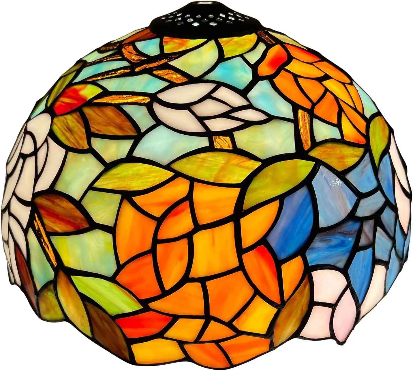 

Tiffany Lamp Shade 12 Inches Wide Accessories Replacement Wisteria Tiffany Style Stained Glass Lampshade for Table Lamp
