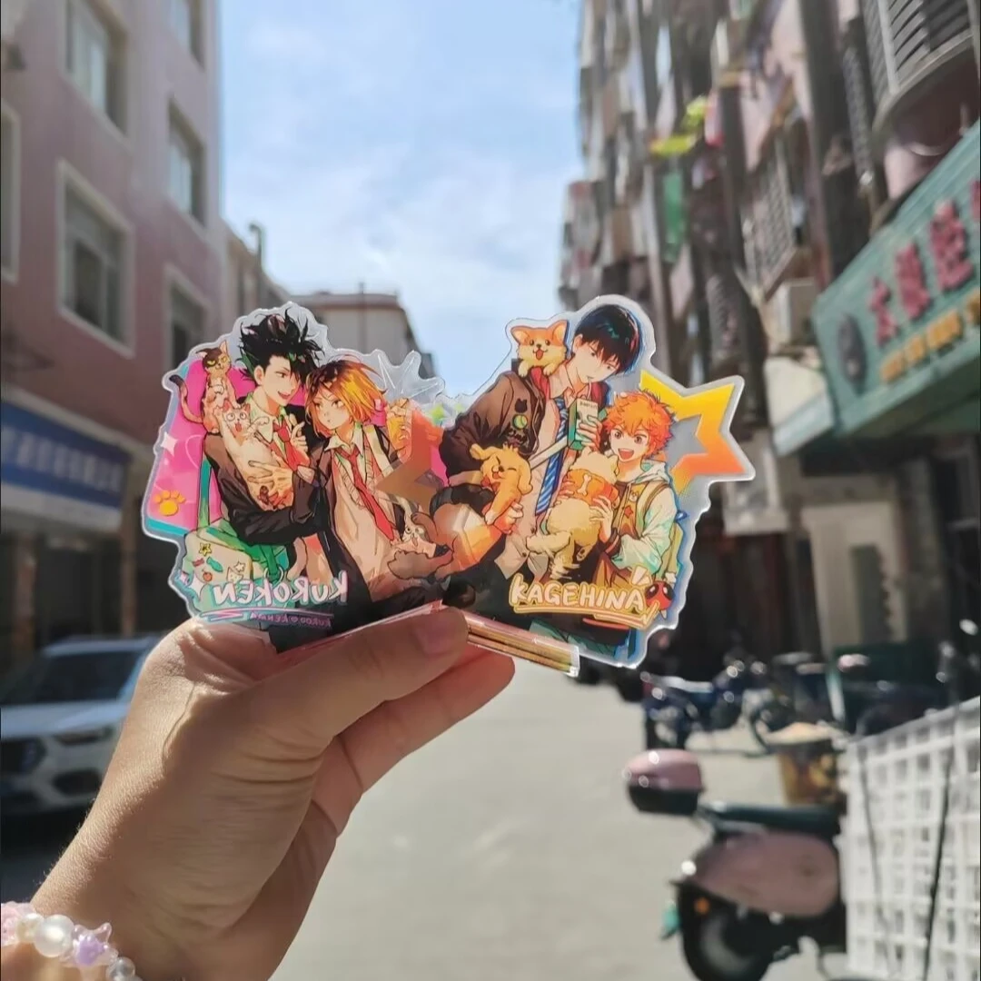 하이요리 카게야마, 미야기 유우 10cm "하이큐!!" 친구와 가장 친한 친구를 위한 선물로 이상한 CP 조합 아크릴 데스크탑 디스플레이