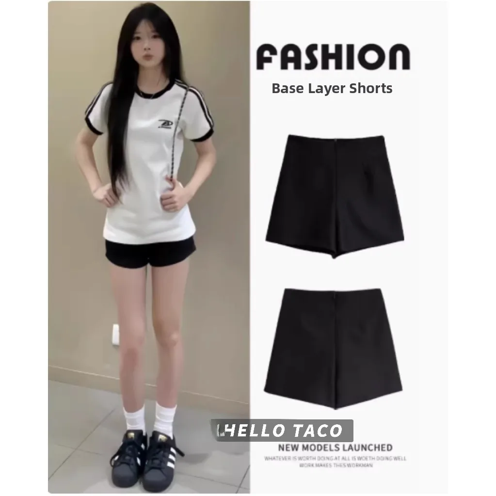 Hello Taco 2025 Estate Nuovo abito taglie forti Vita alta orts Spicy Girl Capispalla dimagrante da donna orts Casual Gamba dritta...