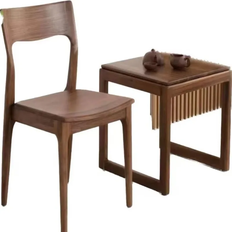 High quality black walnut solid wood mahjong machine meal
