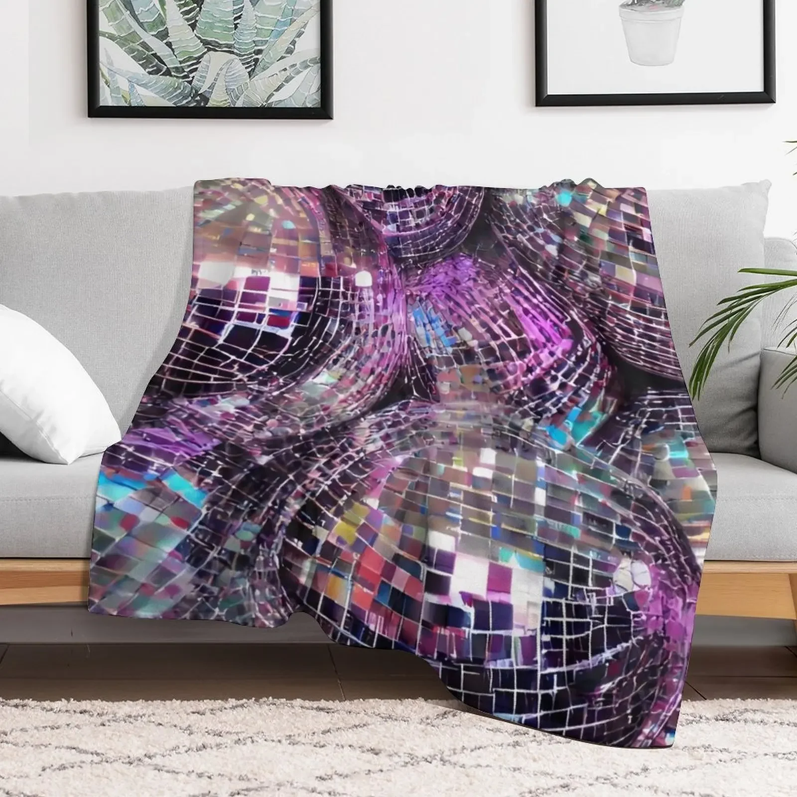 Classic Disco Balls Throw Blanket Men's Soft Warm Throw Blanket for Couch