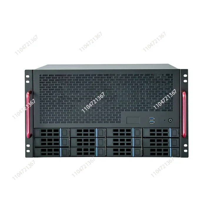 12 Bay NAS Server Case, ATX Mainboard & PSU Supported, 8 Full Height Slots, Synology Compatible AIO Chassis