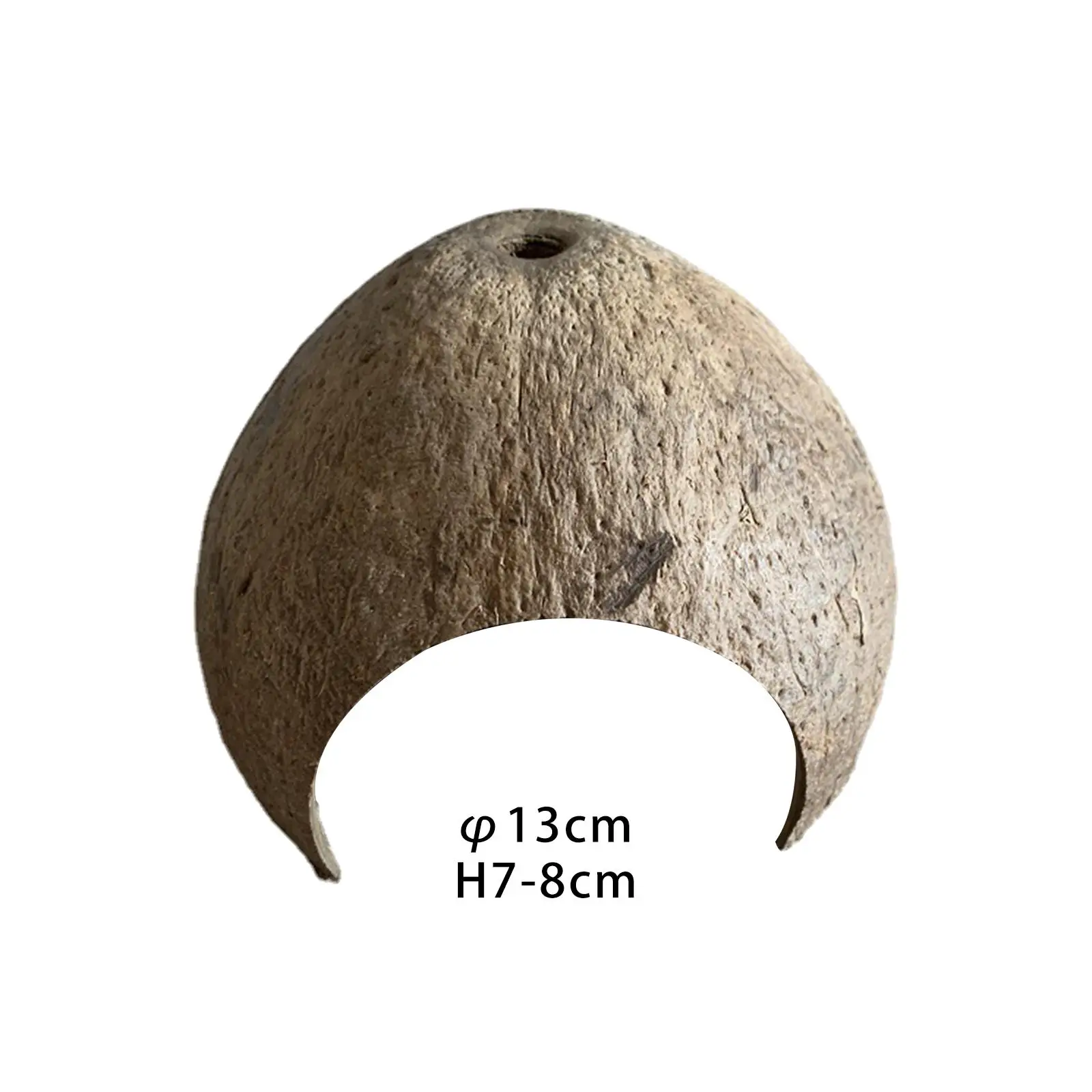 Hermit Crab Coconut Shell Hut Wooden Fish Tank Decor Breeding Shelter Hole Cave for Aquatic Pets Comfortable Nest