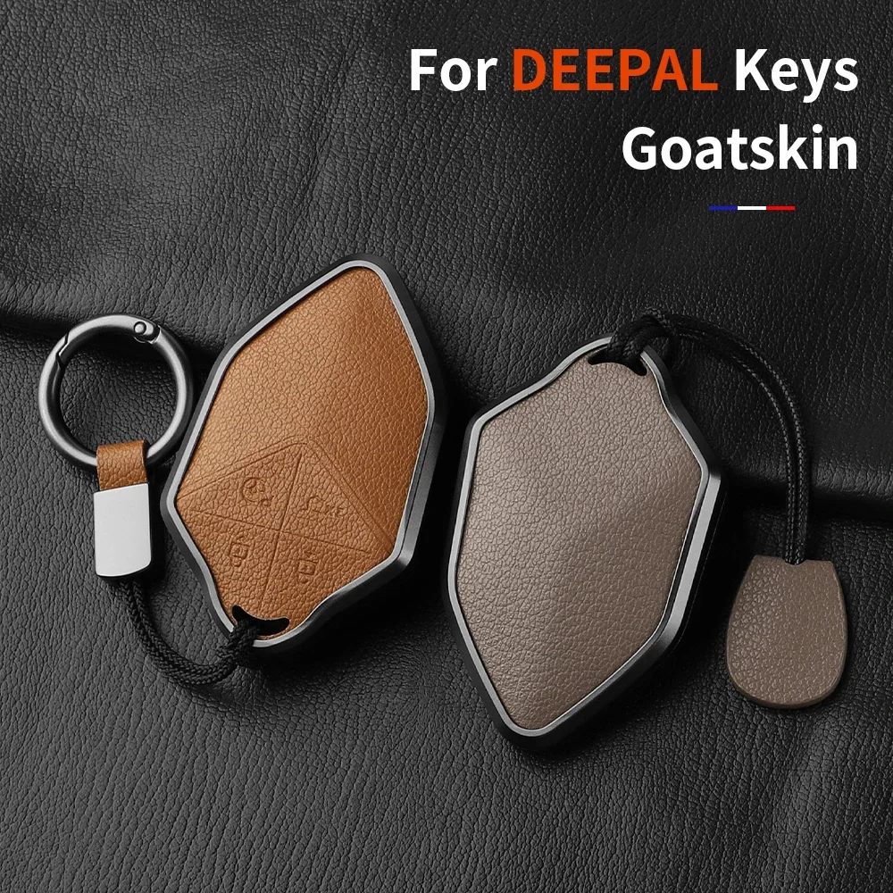 

Metal and Leather Car Key Case Cover For Changan DEEPAL S7 SL03 2022 2023 2024 Car Key Case Protect Fob