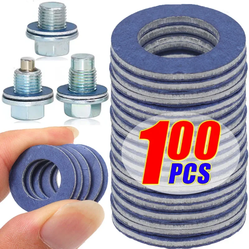 

Car Screw Gasket for Toyota Cars Engine Seal Aluminum Oil Drain Plug Screws Washers Wear Part Automotive Replacement Accessories