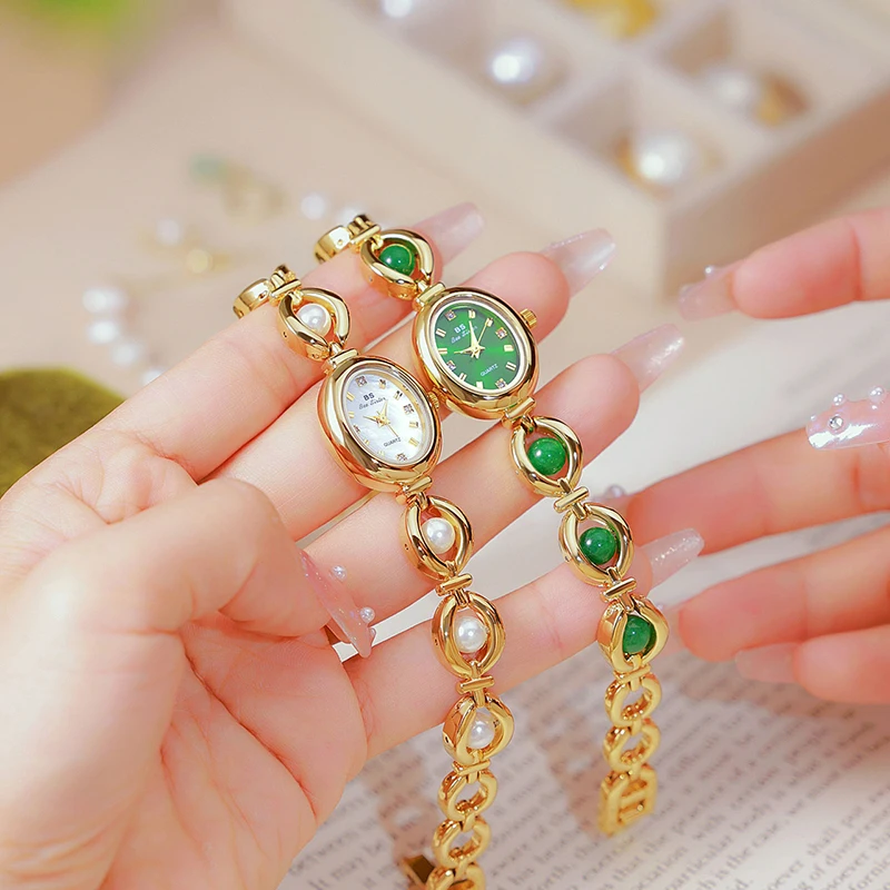 

Новые роскошные брендовые женские наручные часы, маленькие зеленые классические часы из нержавеющей стали Reloj De Mujer, модные элегантные часы для женщин 2025